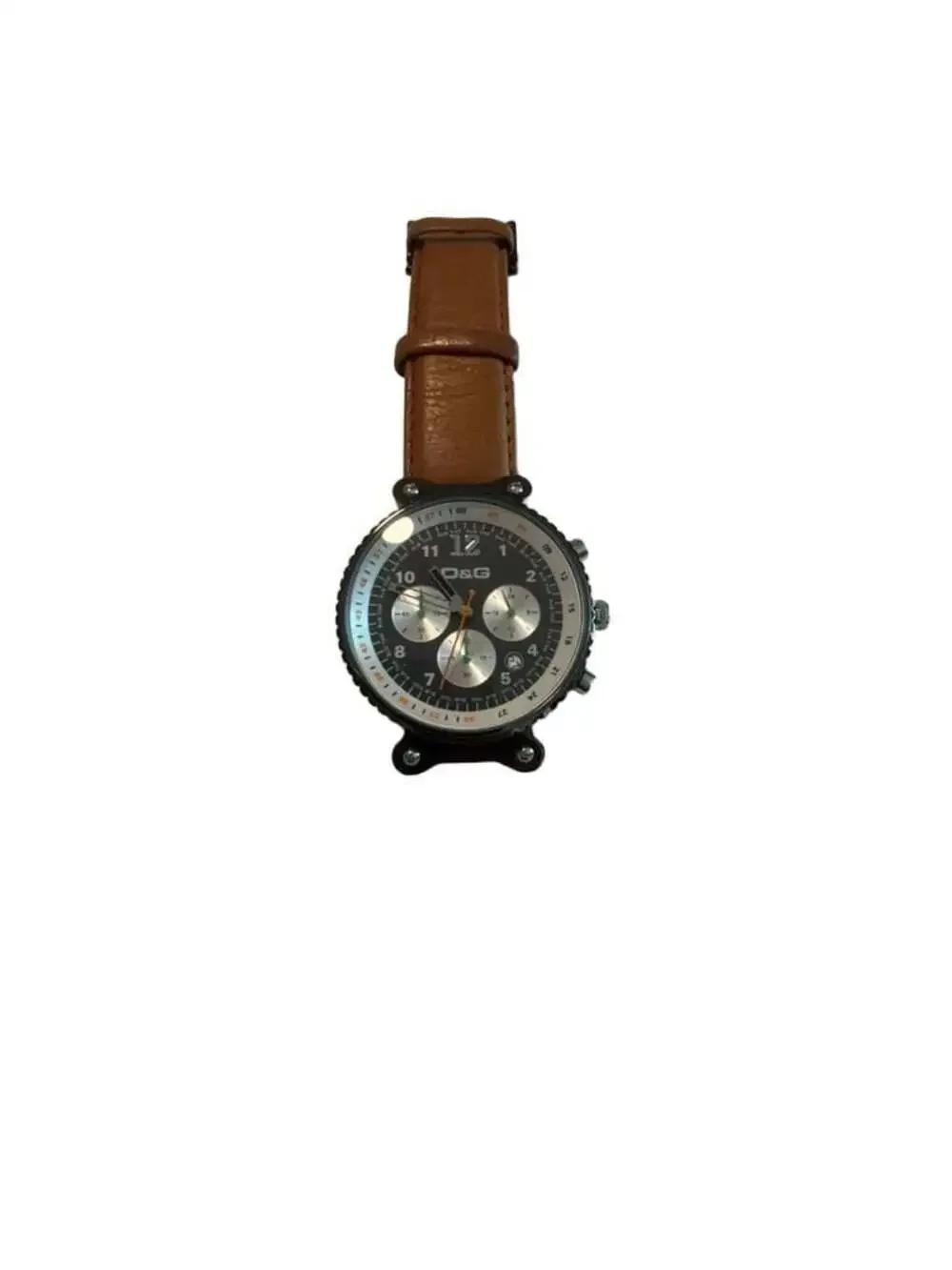 D&G Dolce & Gabbana Rhythm Chronograph Watch with Leather Strap